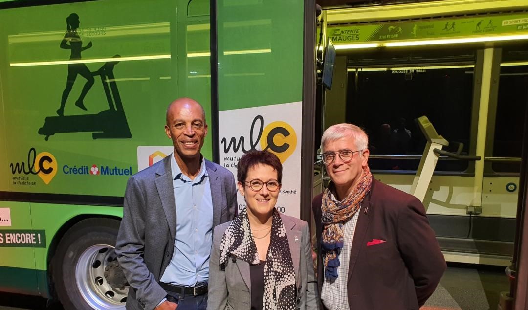 Stéphane DIAGANA, Champion du monde au 400m haies - Agnès QUENET, Directrice Générale MLC Mutuelle - Frédérik GUILLAUME, Directeur de développement MLC Mutuelle